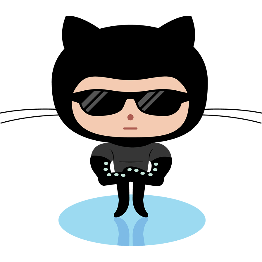 Bouncer Octocat from the GitHub Octodex, standing guard